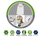 100 Units - Kp Isafe  tm  Face Shield Anti Fog  Full Face Protection   Reusable