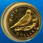 1975 Bahamas  50 0 9166 Fine Gold Coin For Its Independence In 1973    095 Oz 
