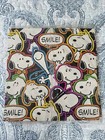 Vintage Lot Of 4 Hallmark Ambassador Snoopy    smile     Gift Wrap 8 1 3 Sq Ft  Each
