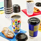 16 Oz Insulated Hot Coffee Cups With Lids  20 Pack  Disposable Double Wall Paper