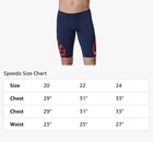 Speedo Boys Youth Size 22 Endurance  Vortex Maze Jammer Swim Suit Red white blue