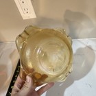Amber Glass Decorative Ashtray 7  Round Glossy Art Glass Vintage Style