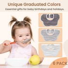 6 Pcs Soft Cotton Muslin Baby Bibs Adjustable Snap Closure Newborn Absorbent