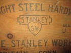 Nice Antique  stanley S w  The Stanley Works  Wooden Sign-wrought Steel Hardware