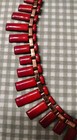 Vintage Matisse Renoir Copper Red Enamel Collar Necklace Earrings Set Signed 50s