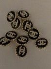 Lot Of Ten 16mm Designer Cc Vintage Button Gold Tone Chanel 10 Buttons