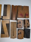 8pc Lot Vtg Large Wood Type Letterpress Printing Blocks Industrial Decor Art 6 