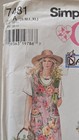 Simplicity 7481 Daisy Kingdom Back Wrap Aprons 2 Lengths Sizes Small - Xl Uncut 