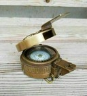 Working Item Marine Vintage Solid Brass Wwii Military Pocket Sundial Compass New