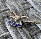 Early Vintage Raaf Royal Australian Air Force Sterling Silver Pin Badge Enamel