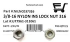  25  3 8-16 Stainless Steel Nylon Insert Lock Nuts - 316 Marine Grade Stainless