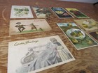 Lot Of 9 Vintage Easter Postcards  Chicks  Religious  And Others