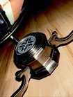 14  Black Ocean Silver 3- Leg Table Stand Gem Mop Gemstone World Map Globe