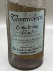 Rare Paper Label Glass Bottle Embalming Fluid Thermolene Empty Columbus Oh