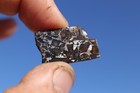 Admire Pallasite Meteorite  Etched Slice Weight 3 5 Grams 1 Inch