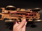Antique Vintage Style Cast Iron Toy Race Car W Moving Flames  hubley 