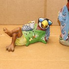 Lot Of 2 Parrot Head Figurines Surfboard Beach Party Margaritaville Drinks Vivid