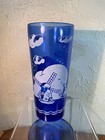 Vintage Hazel Atlas Colbalt Blue Windmill Bar Set 1930   s