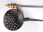 18-20thc  Wrought Iron Blacksmith Made Hearth Cooking Shovels Ladles Strainers