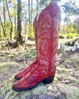 Larry Mahan Rodeo Special Exotic Western Boots Youth Size 4 5