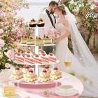 Large 4 Tier Acrylic Round Cake Stand Cupcake Stand Dessert Tower Tea Party Serv