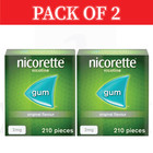 2 X Nicorette Original Flavour Gum 2mg 210 Pieces Pack Of 2