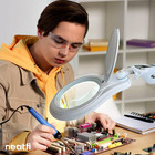 Led Magnifying Lamp 1 200 Lumens With Clamp     5    5-diopter Glass Lens  Dimmable 