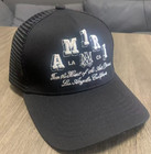 Amiri 2026 Black Embroidered Trucker Hat Unisex Sports Baseball Snapback Cap