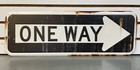 Reproduction One Way Distressed Metal Street Sign Old Classic  Wall Decor 24   x8   