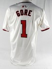 2024 Washington Nationals Mackenzie Gore  1 Game Issued Pos Used White Jersey 3