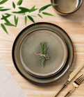 Ceramic Dinnerware Sets For 4  12 Pieces Handmade Reactive Glaze Plates And Bowl