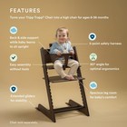 Baby High Chair Seat Set Warm Brown Stokke Tripp Trapp 6-36 Months Ages Convert