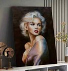 Marilyn Monroe Movie Star Poster Black Background Art Canvas Print Wall Art