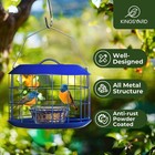 Kingsyard Bluebird Feeders For Outdoors Hanging  All Metal  Cage Mealworm Bir   