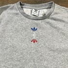 Adidas Originals Trefoil Crewneck Sweatshirt Youth Xl Gray Big Logo Sporty
