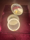 Vintage Evans Decorative Red Faux Stone Powder Compact Gold Tone Mesh Beautiful