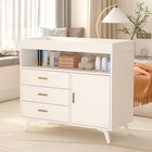 Wooden Diaper Changing Table 3-drawer Changer Dresser Diaper Changing Station
