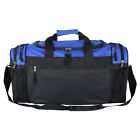 Dalix Brand New Duffle Bag Sports Duffel Bag In Black Gym Bag Royal Blue