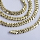 4mm 10k Solid Yellow Gold Miami Cuban Link Chain Necklace Men Women Size 20 -30 