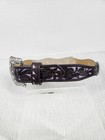 Ariat Size 22 Girls Scalloped Belt Tool Leather Manmade Brown Purple Embellished