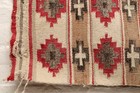 Antique Large Navajo Rug Native American Indian Crystal Cross Stripe 45x28 Vtg
