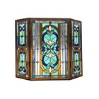 Fireplace Screen Stained Glass Tiffany Style Victorian Design Decor