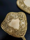 Vintage Dresser Vanity Set Mirror And Brush Gold Tone Intricate Design
