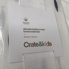 Crate   Barrel Kids Pillowcase Standard Shark Fish School Organic Cotton Percale