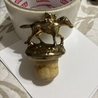 Gold Blanton Single Barrel Bourbon Whiskey Horse   Jockey Cork Stopper  Letter O
