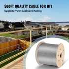 T316 1x19 Stainless Steel Cable 1 8  Cable Rail Wire Rope Aircraft Cable 500ft