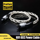 Occ Silver Plated Power Cord Us Ac Audio Power Cable With Rhodium Plated Plug