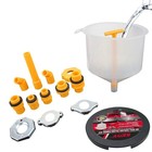 Radiator Coolant Filling Funnel Kit Spill Proof Cooling Fluid Bleeder Adapters