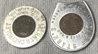 2 Lucky Penny Tokens coins  Chevrolet   Boating Advertisement     Early Dates 