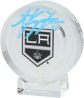 Anze Kopitar Kings Signed Crystal Puck - Filled With Ice From The 2023-24 Season